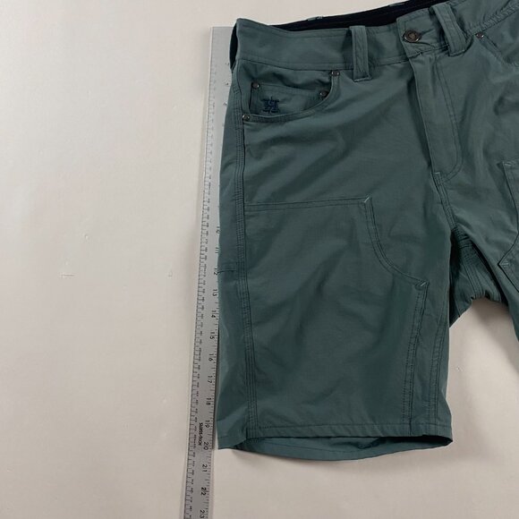 Howler Brothers Shorts Men's Size 31 Watermans Work Green Rips Stop Stretch - Picture 12 of 13